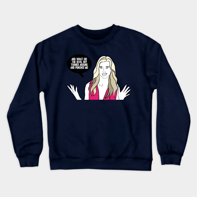 Punched by the Devil Crewneck Sweatshirt by Katsillustration